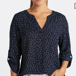 Fortune & Ivy navy blue blouse
